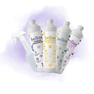   Belloa Kézi mosogatószer + Padló- és általános tisztítószer + Vízkőoldó + Mosószer és öblítő koncentrátum+ ajándék szórófejes flakon